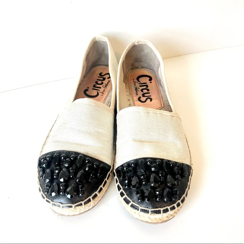 Circus by SAM EDELMAN Loretta Espadrille Embellished Flats—SZ. 6.5